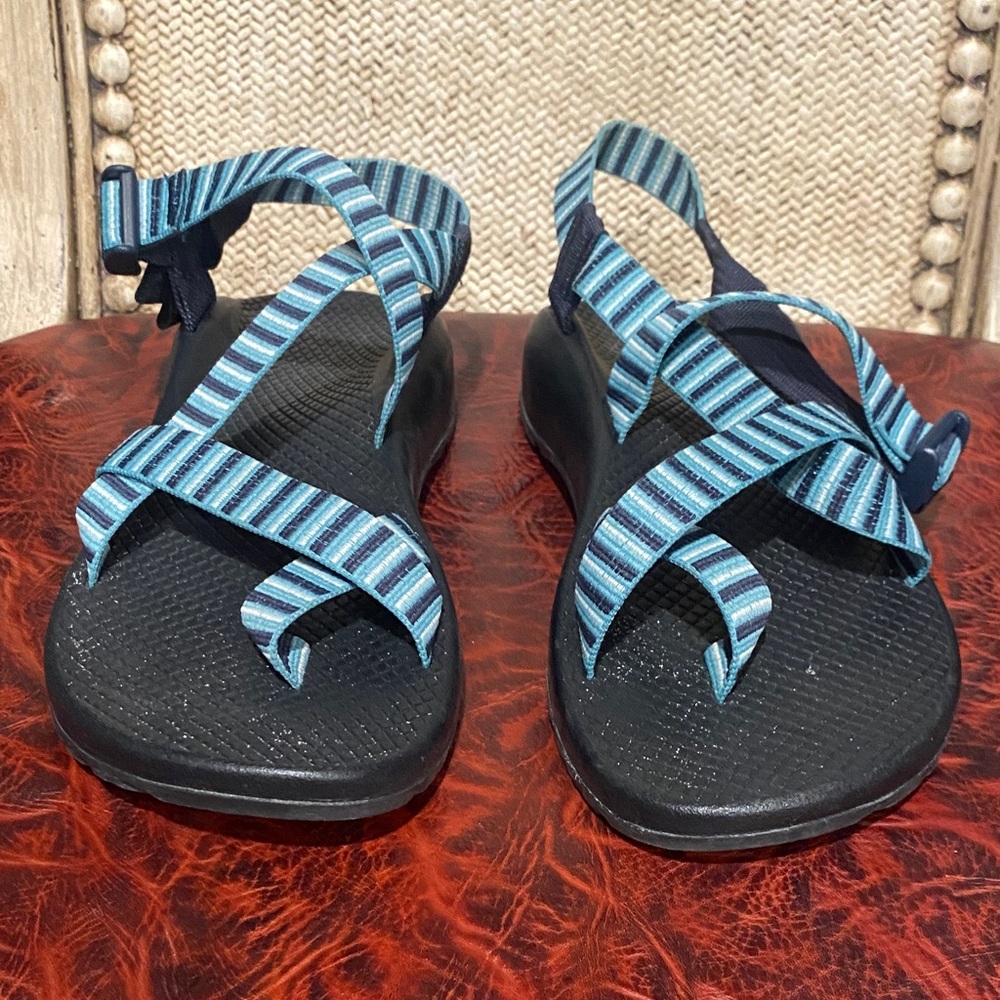 Chaco Classic Sandals, Blue Striped, Size 9